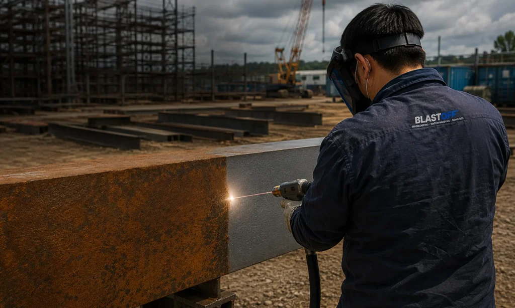 Auckland CBD Warehouse Steel Laser Cleaning and Recoating